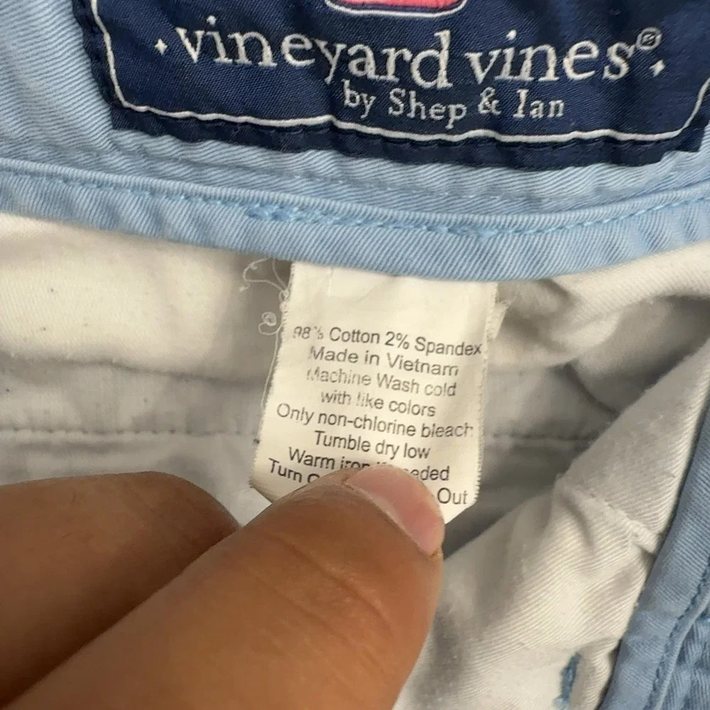 Vineyard Vines Breaker Pant Mens 30x30 Light Blue Cotton Spandex Chino Preppy